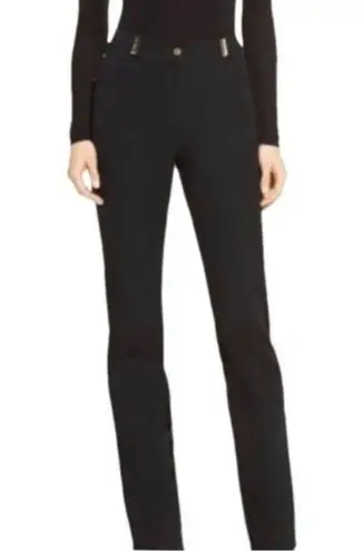 St. John Vintage Sport Pants Black Straight Leg Stretch Trouser Women’s Size 6