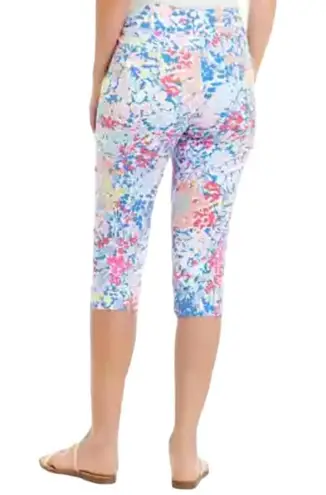 kim rogers Floral Multi Colored Millennium Capri Pants Size 14