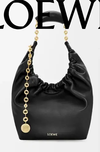 Loewe Small Squeeze bag in mellow nappa black lambskin