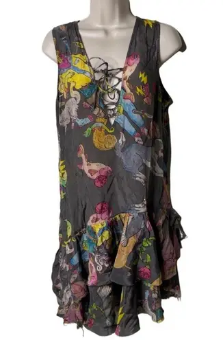 Zadig & Voltaire  Tsukasa Ohtake cowboy theme Rory sleeveless dress RARE sz S