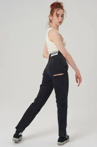 Ragged Priest The Butt Cut Mom Jean 26 Women’s Charcoal Black