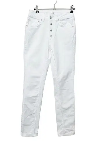 ANINE BING Frida Skinny Jeans Women’s Size 25 White Button Fly Stretch Denim