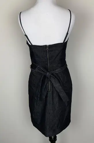 Gap  Black Denim Sleeveless Dress With Belt Size 2 Cotton-Blend