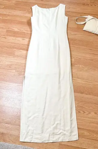 Margrit Madan Vintage Polish Full Length Dress with Beaded Purse and Neck Sash Pink