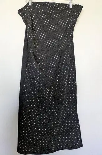 River Island Black diamante bandeau midi dress Sz 18 *Flaw*