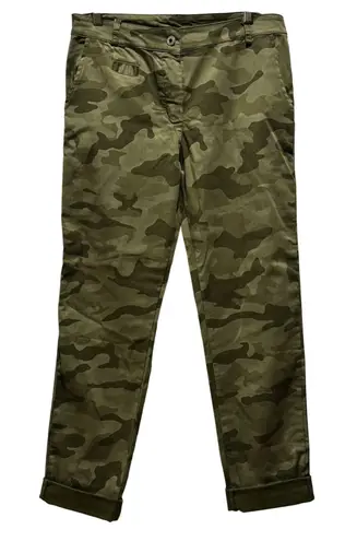 Pookie & Sebastian 1997 Low Rise Camo Cargo Pants Women's Small Cropped Green