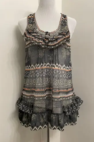 Solitaire Sheer Ruffle Top