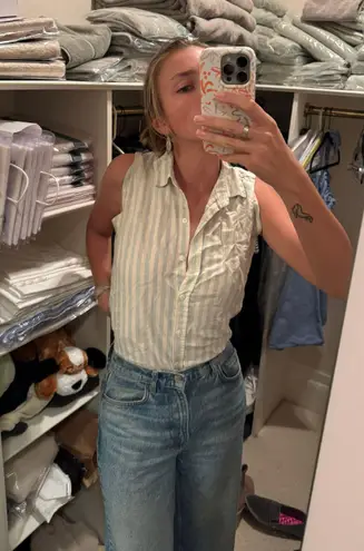 Faherty Cabana Striped Linen Shirt thumbnail 1