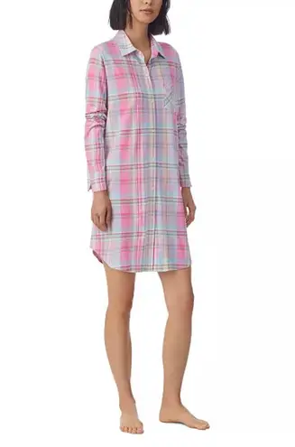 Ralph Lauren Lauren  Notch Collar Plaid Sleep Shirt sz small.