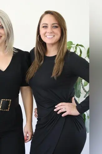 Black leather chunky belt with gold chain buckle