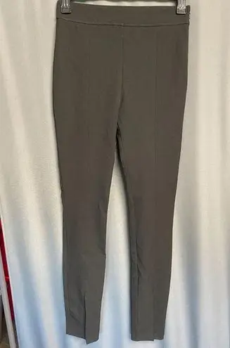 Reiss Pants Womens 6 Black Elastic Waist Jayne Split Front Skinny Side Zip B65