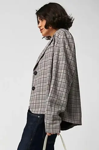 Free People NWT We The Free Cali Plaid Blazer in Dust Combo Sz XS