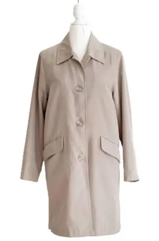 Terry Lewis Rain Coat Classic Luxuries Taupe Rain Lightweight Jacket Small