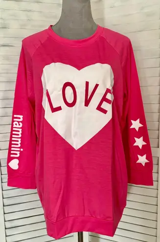 Pink Long Sleeve Top, XXL