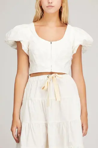 Ulla Johnson NWT Kalena cotton poplin crop top in White