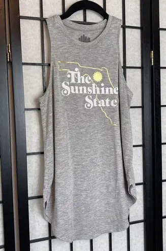 Awake Women's The Sunshine State Graphic Tank Top - Heather Gray Small