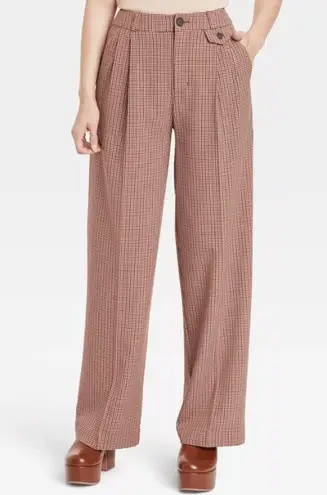 A New Day  Wide Leg High Rise Baggy Plaid Pants Women’s Size 14 New with tags!