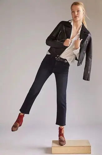 Pilcro Anthropologie Black Distressed Vintage Straight Jeans Boho Womens Size 28 - Image 1