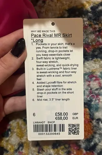 Lululemon Pace Rival Skirt