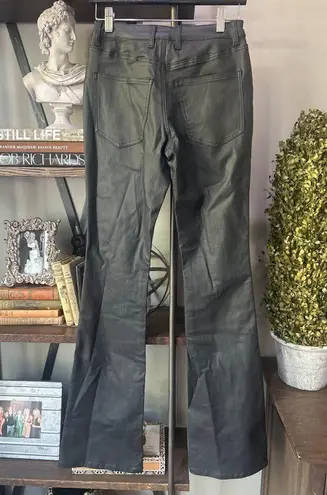 SER.O.YA Presely Coated Denim High Rise Flare Jean Coated Black Womens 26