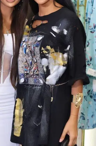 Manuk Aleksanyan Mona Lisa Black Oversized Tshirt Size undefined