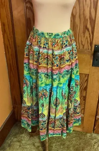 Vtg 90s colorful boho hippie chic maxi skirt Size undefined