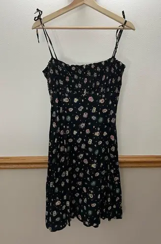 H&M  Sugar Skull Cinco De Mayo Spanish Midi Dress Size Small