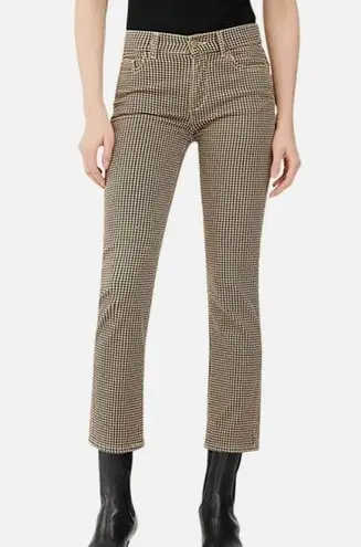 DL1961  Mara Straight Mid Rise Instasculpt Ankle Houndstooth Pants size 29