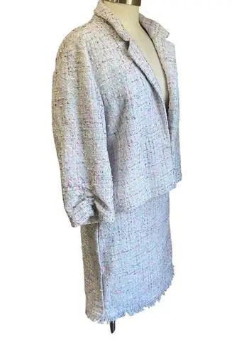 Elle Women's Tweed Pastel Coloring Skirt Suit Set Size XXL/10