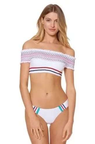 Red Carter IPANEMA off shoulder ruffle bikini