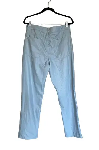 American Eagle NWOT AE Stretch Vegan Leather Super High-Waisted Straight Pant Light Blue