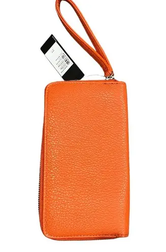 Tahari NWT RFID Front Pocket Organizer Wrislet Orange