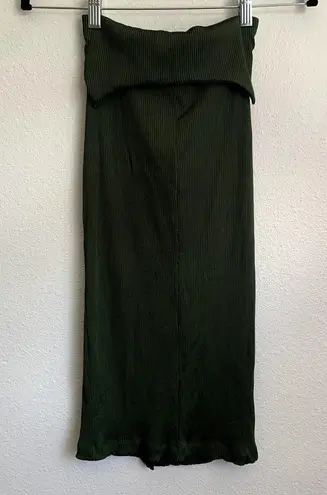 Koral NWT Conclude Rib Skirt in Crocodile Green