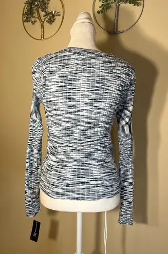 INC International Concepts Femme Flora Space Dye Indigo Cropped Top Medium