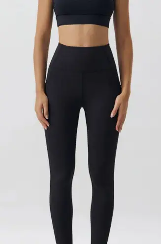 BERLOOK Black High Waisted Pocket Leggings 24″ 14 Size XS