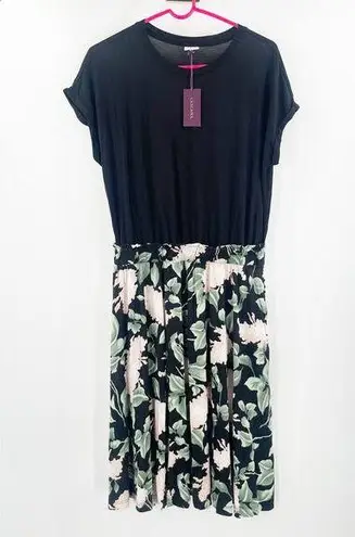 LASCANA Dress Size 10 NWT Jersey Knit Travel Vacation Casual Beach Sundress Black