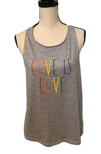 Rae Dunn  grey size medium Love Is Love tank top.