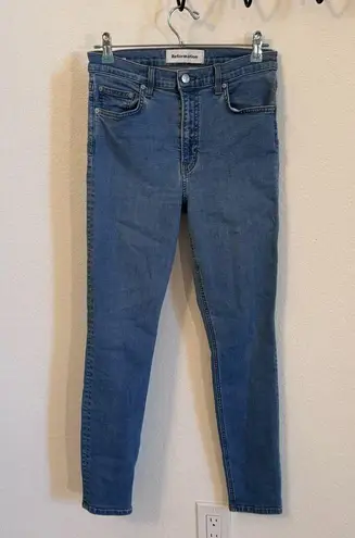 Reformation  High Rise Skinny Jean True Blue Size 29