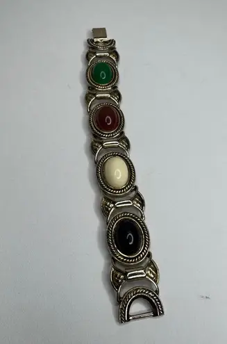 Vintage Multi Colored Crystal Stone Bracelet Multiple Size undefined