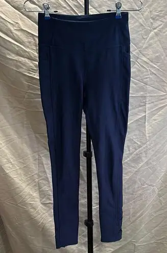 Mondetta Blue Leggings with Textured Fabric and Wide Waistband