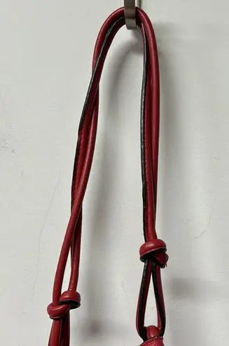 ZARA  Basic Bucket Bag Red Shoulder Bag Purse Y2K Pebble Leather Boho