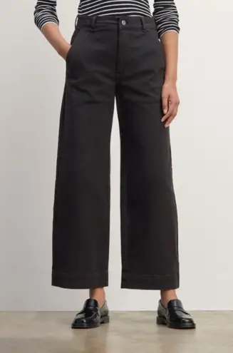 Everlane  The Utility Wide-Leg Black Cotton Pant Size 00