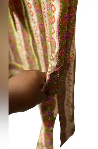 Sandro Striped Kaftan Midi Silk dress Size 36 US size 4