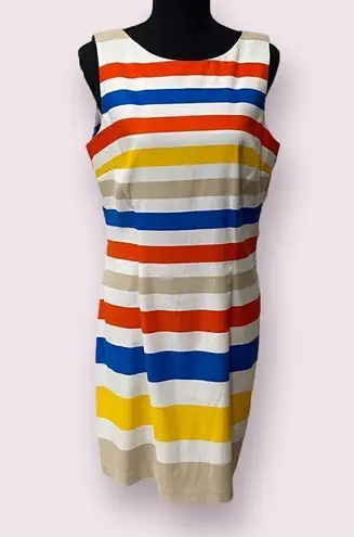 kim rogers Striped Sheath Dress Size 12