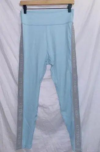 Kittenish Blue High Waisted Athletic Ankle Length Leggings size large