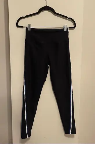 SoulCycle SOUL By  Black High Rise Side Stripe Ricrac Leggings Size Small