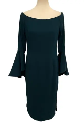 Bardot Teal Midi Long Sleeve Dress