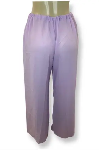 Zuliana Size XL Light Purple Sheer Waist Tie Pants. Made in USA. New With Tags