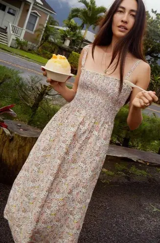 Nation Ltd Embry Dress Floral Dear Abby Smocked Midi Womens Size XL