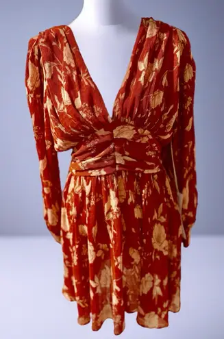 Lumiere Rust Orange Floral V